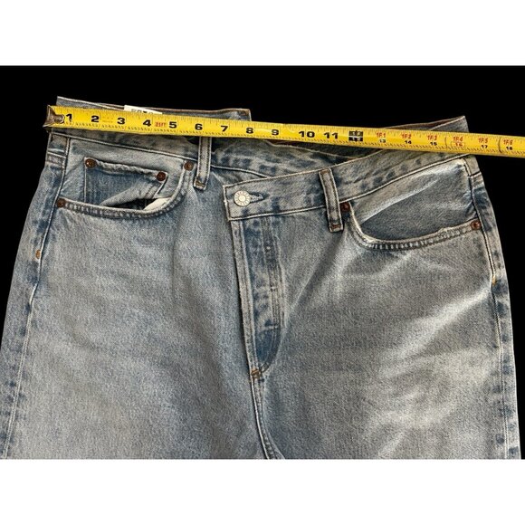 AGOLDE Criss Cross Straight Jeans Size 31 NWOT High Rise Vintage Denim Look - Picture 8 of 12